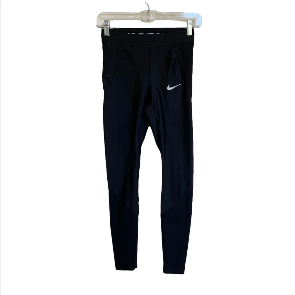 Nike Dri-Fit Mesh Drawstring Running Leggings